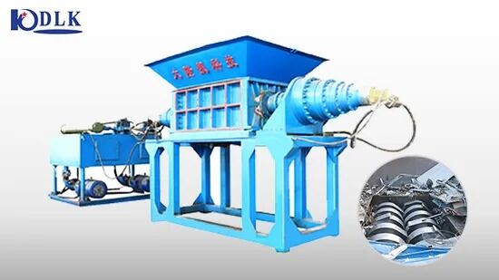 PLC Controlled Double-Shaft Shredder with High Alloy 42CrMo Blades for Low Speed High Torque Scrap Metal Shredding