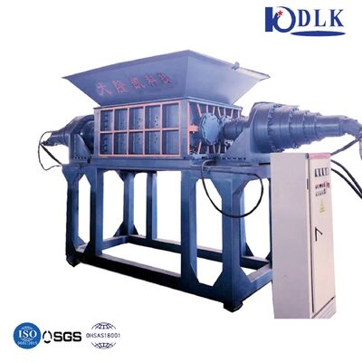 42CrMo Blade Plastic Crusher with PLC Control and Low Speed High Torque Double-Shaft Shredder